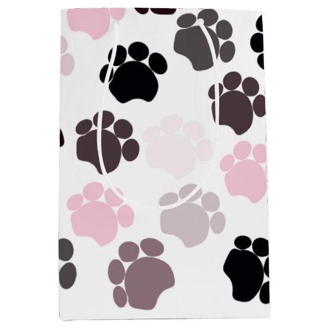 Dog Paws Medium Gift Bag (Front)