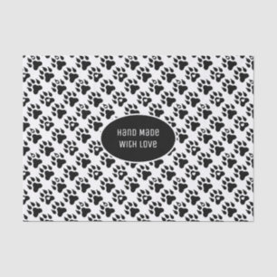 Dog Paws Minimal Modern Your Own Text Tissue Paper