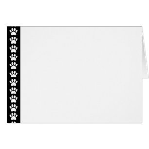 Dog Paws On Black Stripe