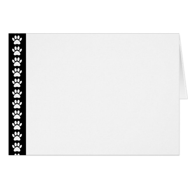 Dog Paws On Black Stripe (Front Horizontal)