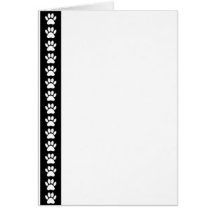 Dog Paws On Black Stripe