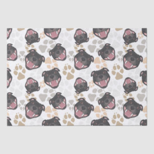 Dog paws pattern Staffordshire Bull Terrier Tissue Paper
