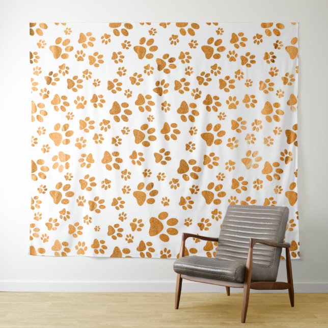 Dog Paws pattern  Tapestry (In Situ (Horizontal))