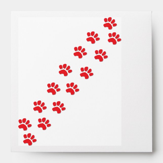 Dog Paws Prints Envelopes (Front)