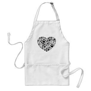 Dog Paws, Puppy Paws, Animal Paws, Heart, Pet Standard Apron