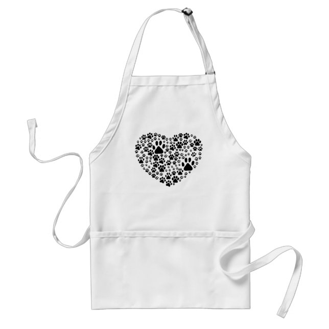 Dog Paws, Puppy Paws, Animal Paws, Heart, Pet Standard Apron (Front)