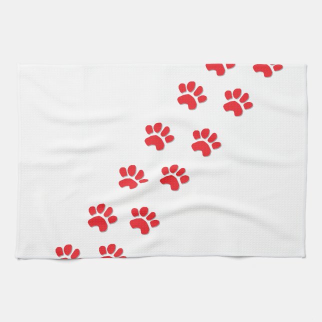 Dog Paws Tea Towel (Horizontal)