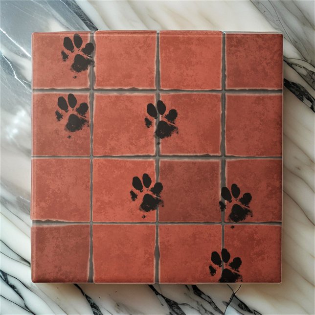 Dog Paws Terracotta Paw Tracks |   Tile (Creator Uploaded)