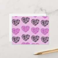 Dog Paws, Trails, Paw-prints, Heart - Black Purple