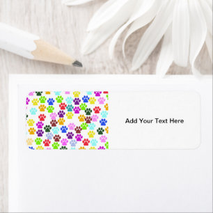 Dog Paws, Trails, Paw-prints - Red Blue Green