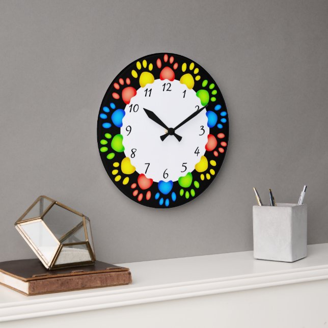 Dog paws Wall Clock (Office)