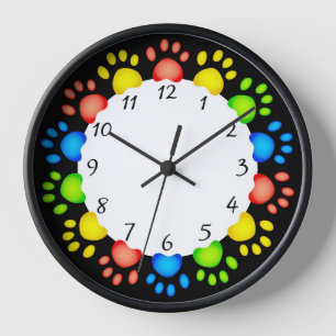 Dog paws Wall Clock