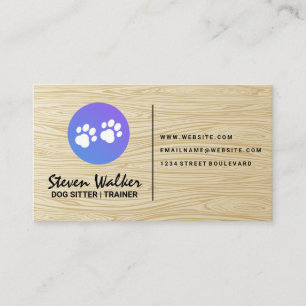 Dog Paws Wood Print Business Card