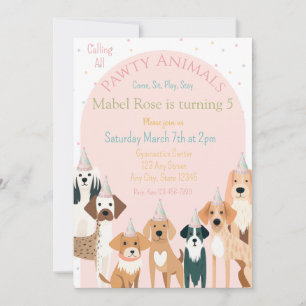 Dog Pawty Birthday Invitation