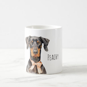 Dog Peach Bow Coffee Mug