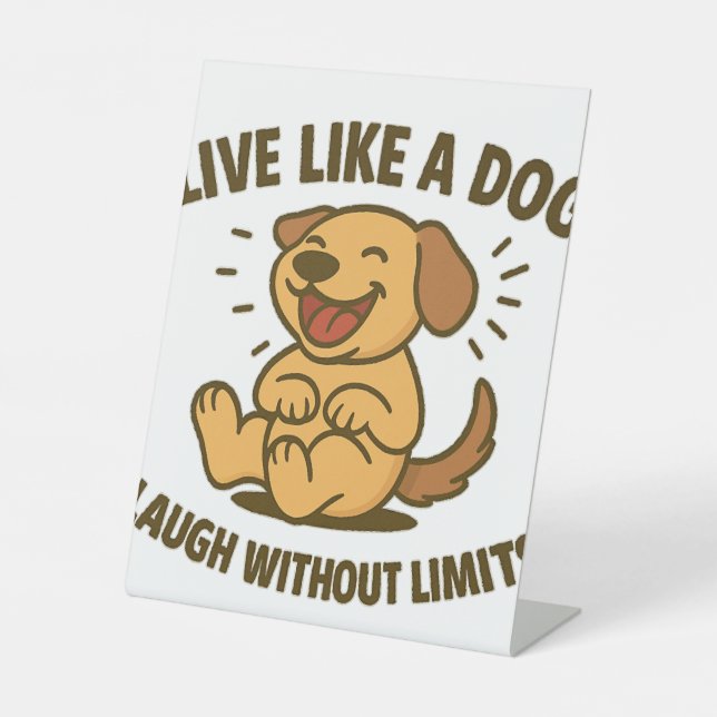 dog pedestal sign (Front)