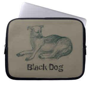 Dog. Pencil drawing. Laptop Sleeve