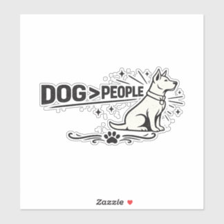 DOG > PEOPLE – Funny Dog Lover Minimalist Design