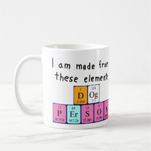 Dog Person periodic table name mug