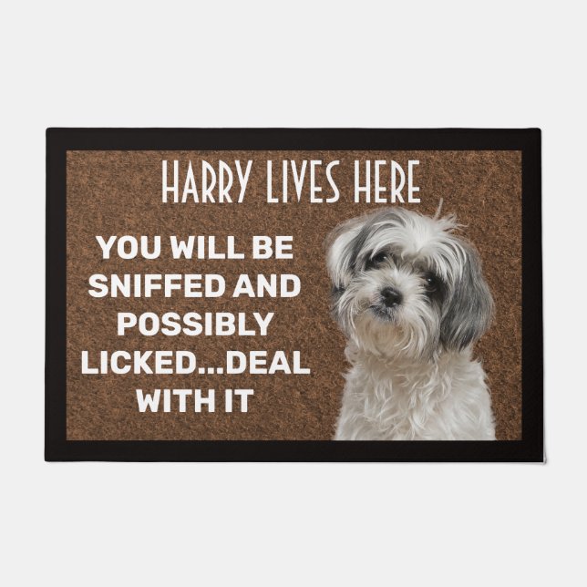 Dog personalised doormat (Front)