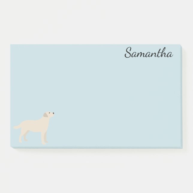 Dog Personalised Labrador Retriever Yellow Post-it Notes (Front)