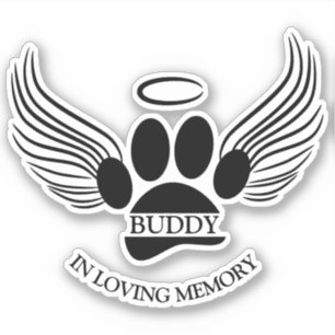 Dog Pet Angel Wings Memorial Custom Name
