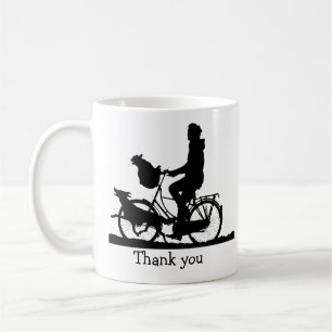 Dog Pet Animal Biking, Cycling, Bike Thanks Coffee Mug