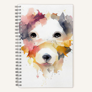 Dog Pet Animal Nature Watercolor Art Painting Notebook