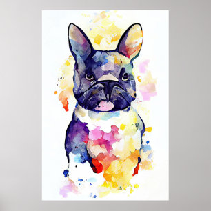 Dog Pet Animal Nature Watercolor Art Painting Poster