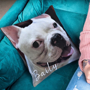 Dog Pet Funny Photo Besties Friends Bff Modern    Cushion