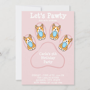 Dog Pet Invitation Birthday cards