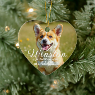 Dog Pet Loss Memorial Ceramic Tree Decoration