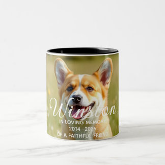 Dog Pet Loss Memorial Two-Tone Coffee Mug