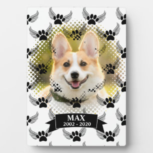 Dog Pet Memorial Custom Black And White Plaque