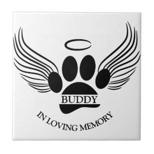 Dog Pet Memorial Custom Name Tile
