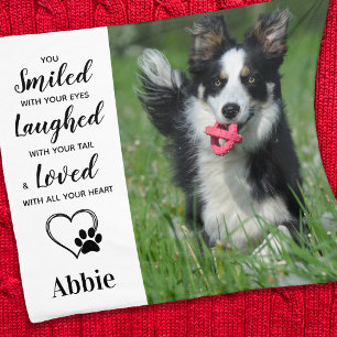 Dog Pet Memorial Pet Loss Gift Modern Photo Fleece Blanket