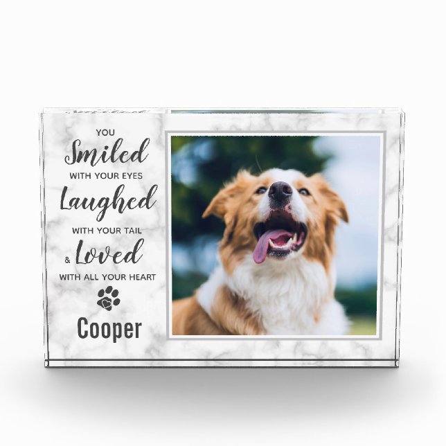 Dog Pet Memorial Photo Block (Front)