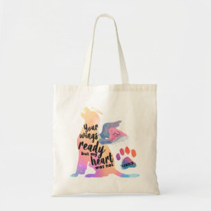 Dog Pet Memorial Watercolor Cute Design Love Tote Bag