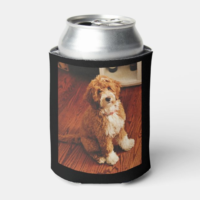 Dog Pet Owner 2 Photos  Can Cooler (Can Front)