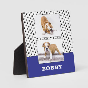 Dog Pet Paw Print 2 Photo Collage Keepsake  Plaque