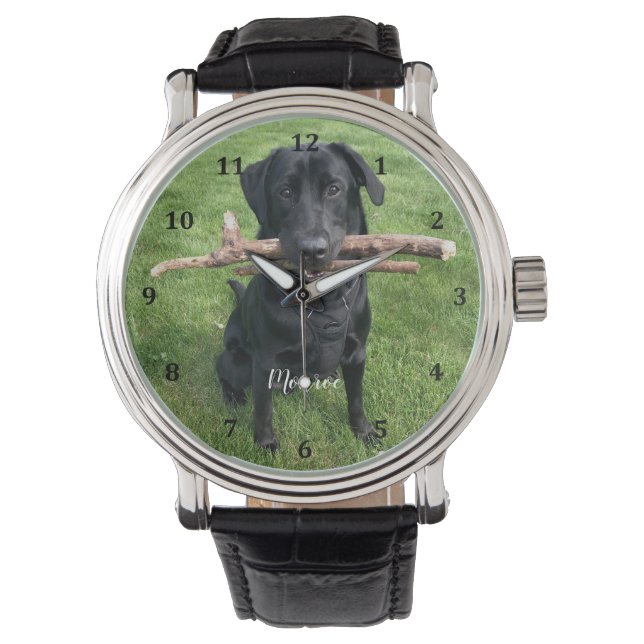 Dog Pet Personalised Name and Photo Watch (Front)