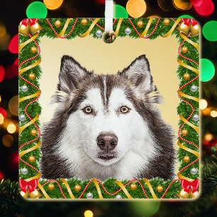 Dog Pet Photo Template Christmas Tree Lightweight Metal Tree Decoration