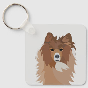 Dog Pet Sheltie Dog Key Ring