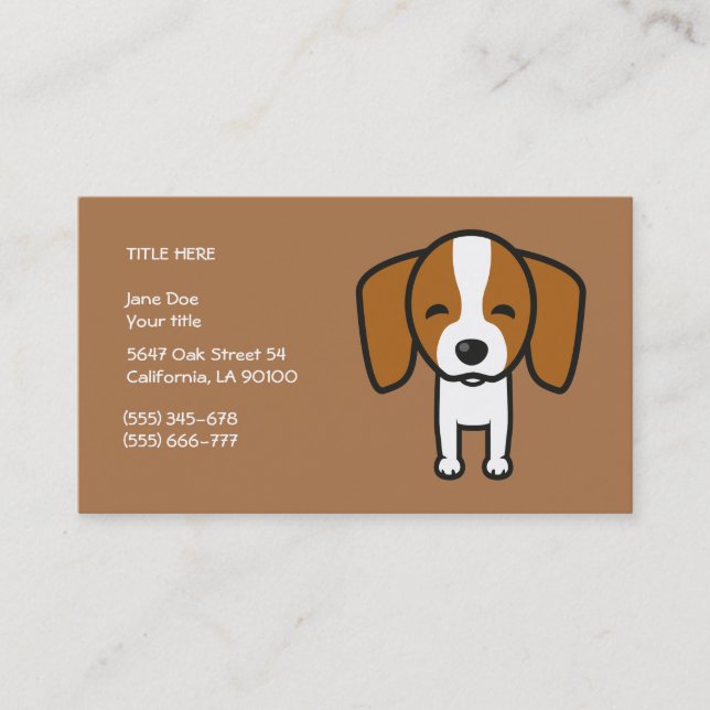 Dog Pet Sitter Business Card Personalised (Front)