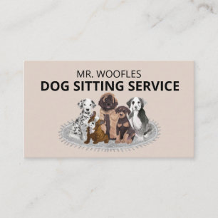 Dog Pet Sitting Watercolor Business Card