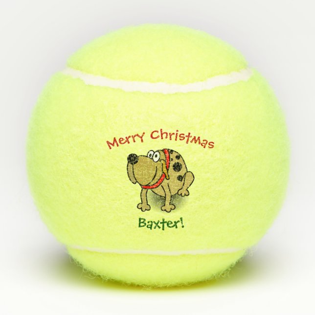 Dog Pet Toy Cute Christmas Tennis Balls (Back)