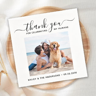 Dog Pet Wedding Custom Photo Napkin