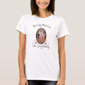 Dog Photo Best Dog Mum Ever Heart Paw Print T-Shir T-Shirt (Front)