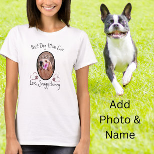 Dog Photo Best Dog Mum Ever Heart Paw Print T-Shir T-Shirt