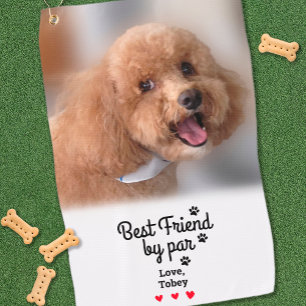 Dog Photo Best Friend By Par Fun BFF Funny Modern Golf Towel